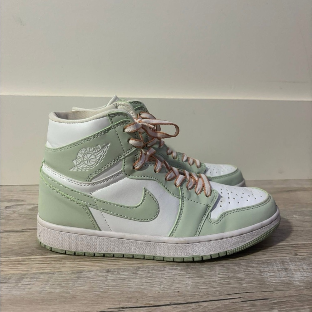 Nike Green and White Sneakers with Classic Design